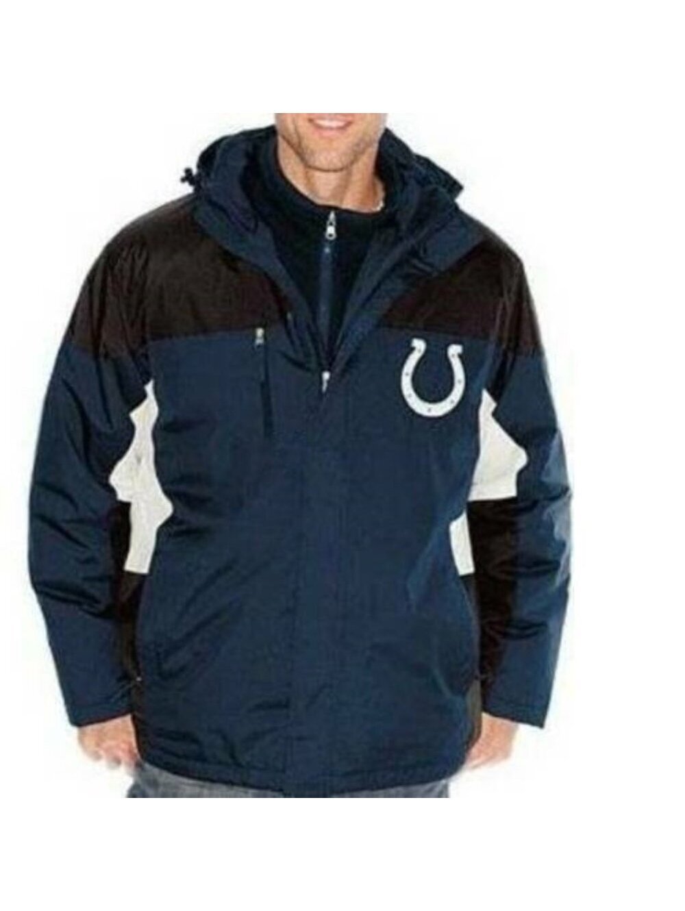 NFL Indianapolis Colts Jacket & Vest L Mens Lombardi Embroidered 2 Pc Football
